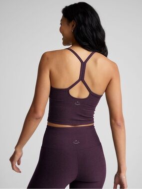 Beyond Yoga Spacedye Slim Racerback Cropped Tank - Purple XS
